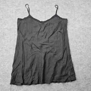 Love Johnny Was Slip Dress Womens XL Black Lace Trim Spaghetti Strap Chemise